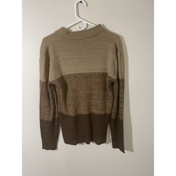 Vintage Brown Polo Sweater Grandpa Grunge Kurt Cobain That 70's Show‎ Men's XL - Picture 6 of 6